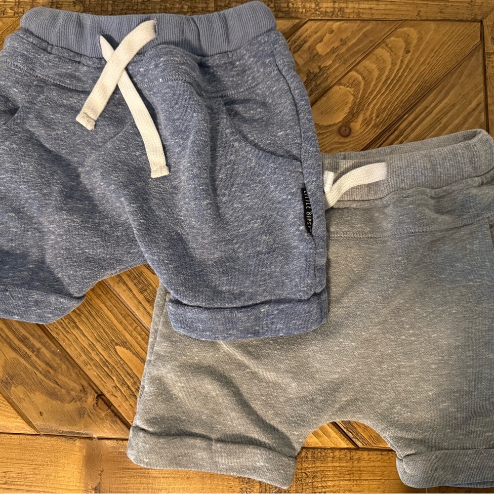 TWO Little Bipsy harem shorts sz 18-24 mo